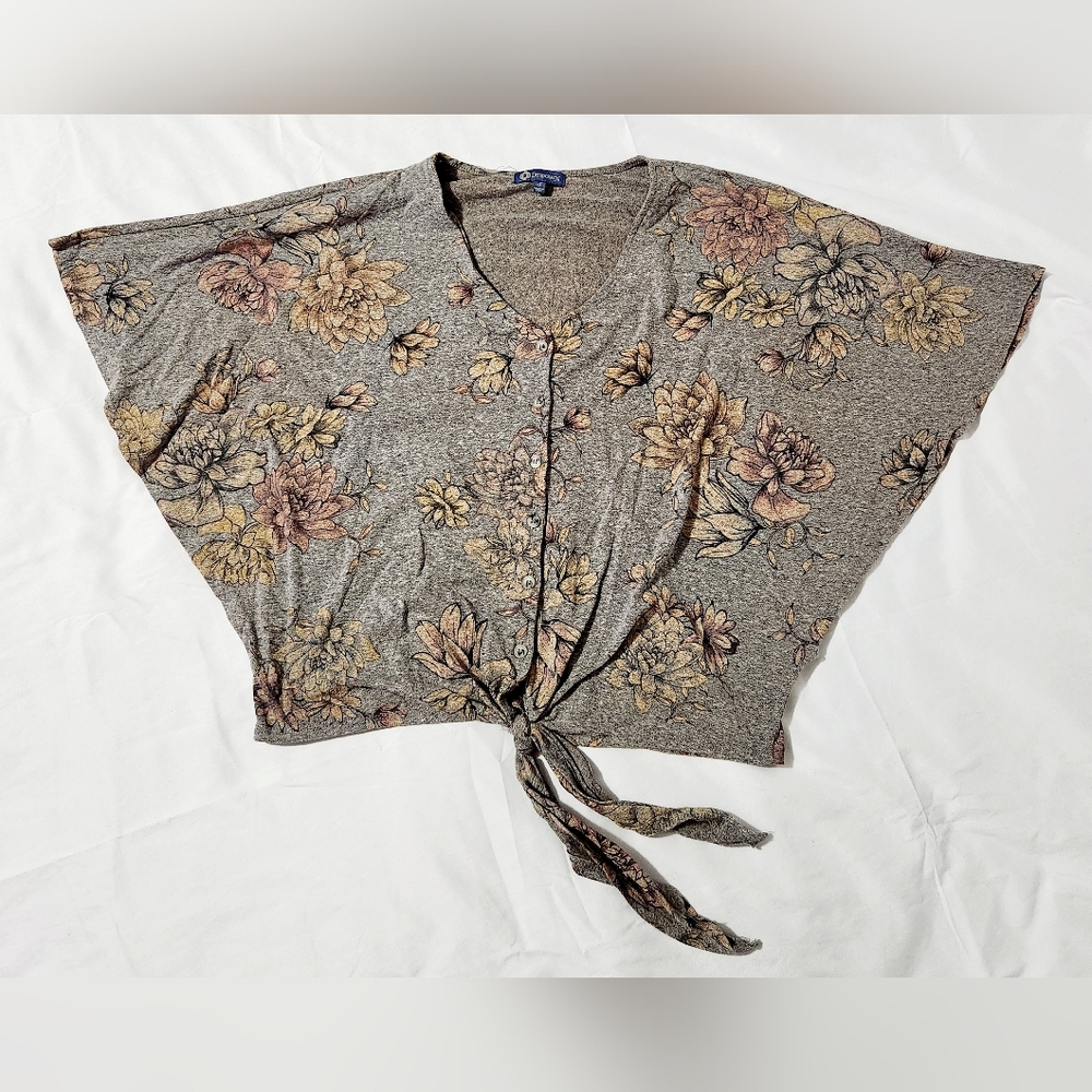 Democracy Bat Wing Crop Top Size S - Picture 2 of 8